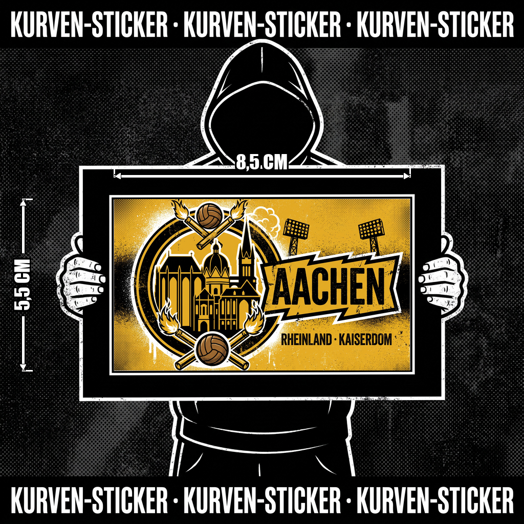 Fußball Sticker Aachen kaufen – Vinyl Sticker für die Kurve, wetterfest