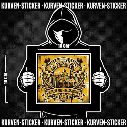Aachen Fußball Aufkleber kaufen – Vinyl Sticker für die Kurve, wetterfest