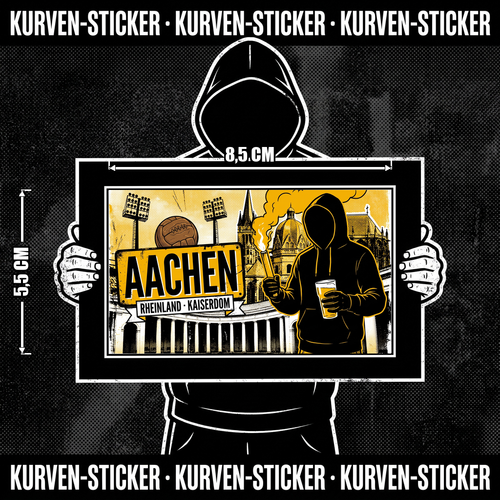 Aachen Ultra Aufkleber kaufen – Vinyl Sticker für die Kurve, wetterfest