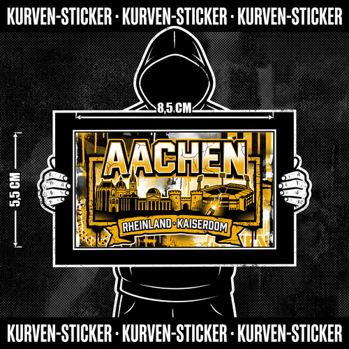 Aachen Ultra Sticker kaufen – Vinyl Sticker für die Kurve, wetterfest