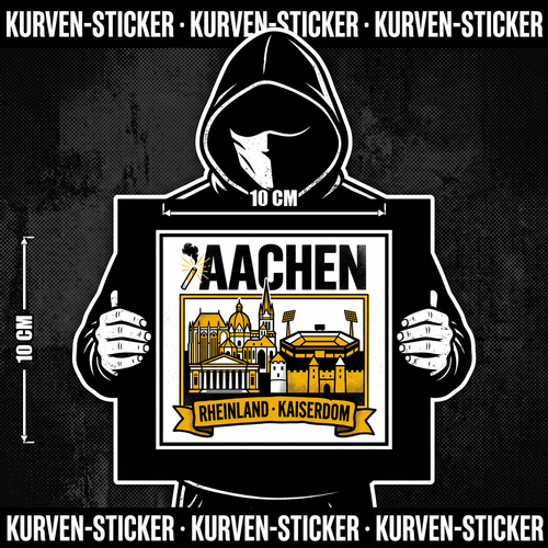 Ultra Aufkleber Aachen kaufen – Vinyl Sticker für die Kurve, wetterfest
