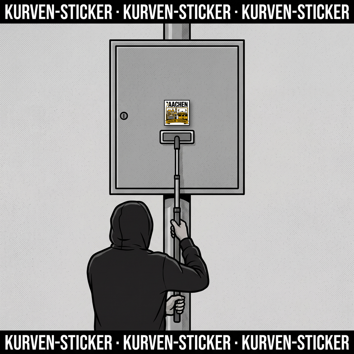 Ultra Aufkleber Aachen kaufen – Vinyl Sticker für die Kurve, wetterfest – mit Vinyl-Stickerstab