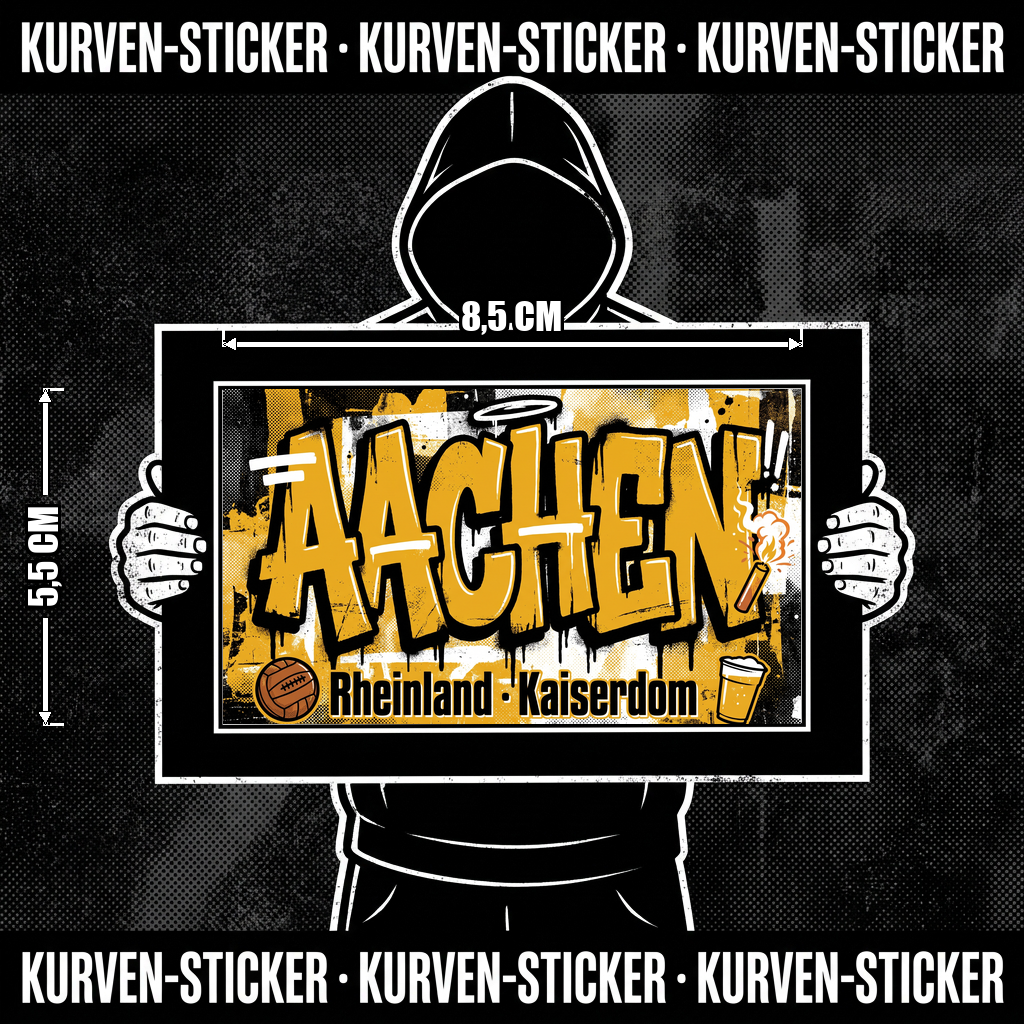 Aachen Fußball Sticker kaufen – Vinyl Sticker für die Kurve, wetterfest
