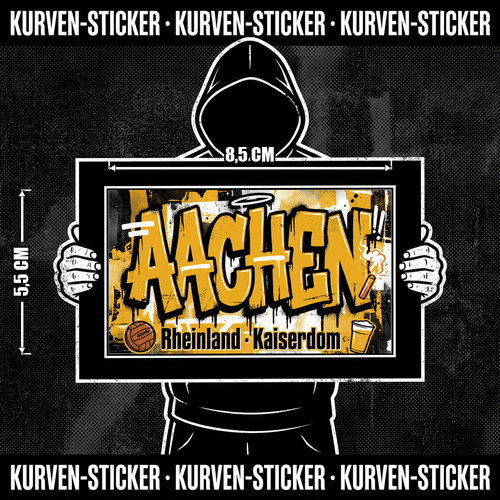 Aachen Fußball Sticker kaufen – Vinyl Sticker für die Kurve, wetterfest