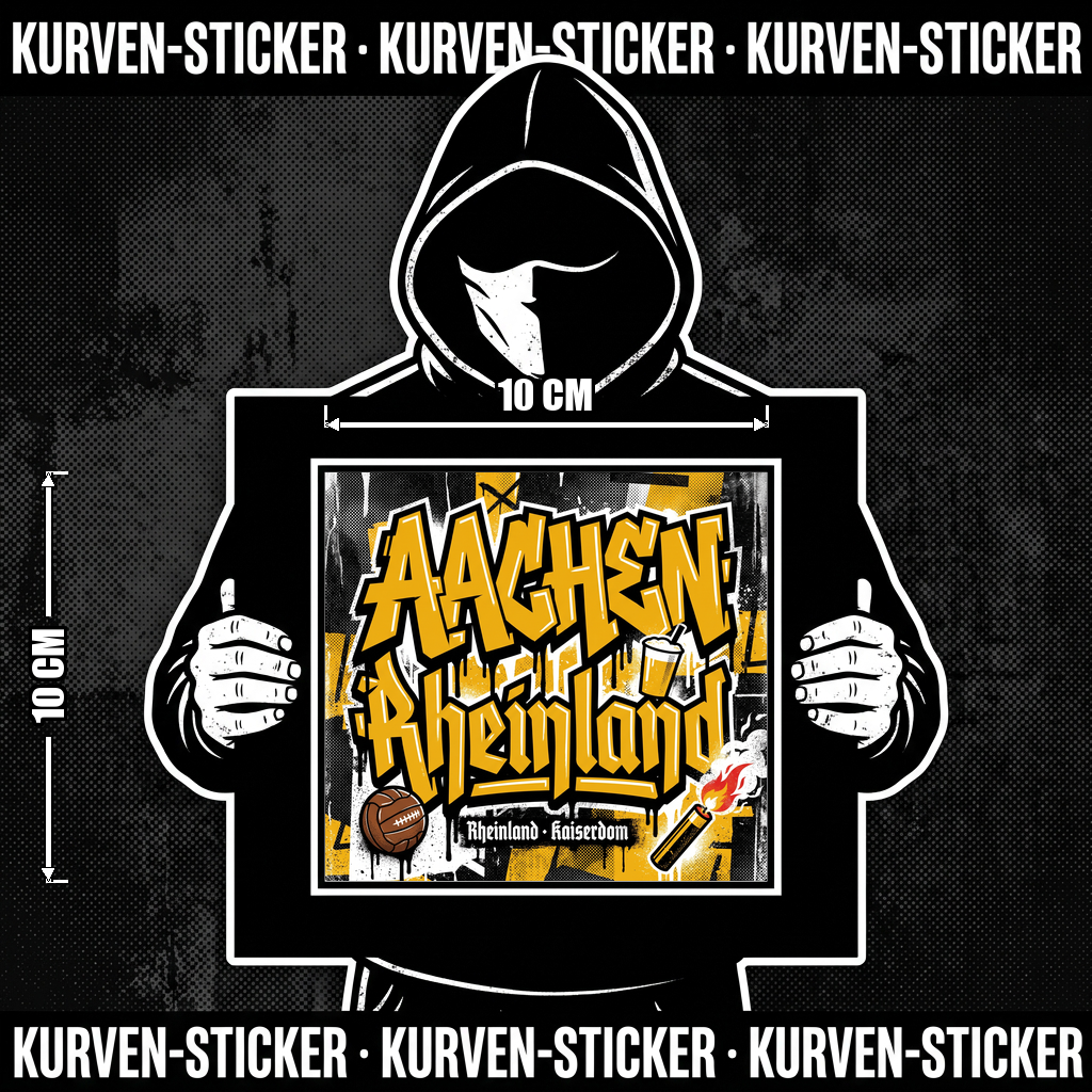 Fußball Aufkleber Aachen kaufen – Vinyl Sticker für die Kurve, wetterfest