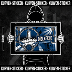 Bielefeld Fußball Sticker kaufen – Vinyl Sticker für die Kurve, wetterfest – Charakter haelt den Sticker