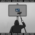Bielefeld Fußball Sticker kaufen – Vinyl Sticker für die Kurve, wetterfest – mit Teleskopstab