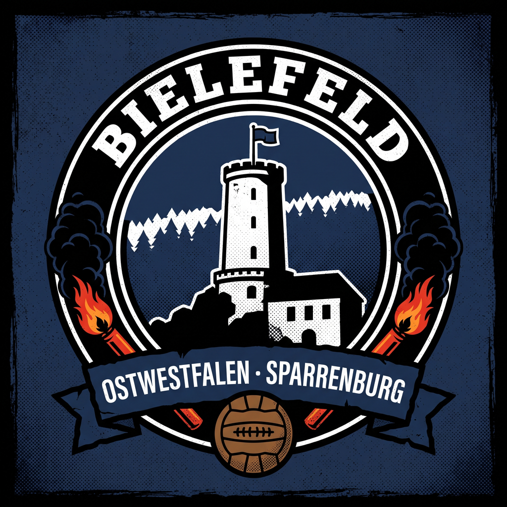 Bielefeld Fußball Aufkleber kaufen – Vinyl Sticker für die Kurve, wetterfest