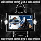 Ultra Sticker Bielefeld kaufen – Vinyl Sticker für die Kurve, wetterfest – Charakter haelt den Sticker