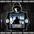 Bielefeld Ultra Sticker kaufen – Vinyl Sticker für die Kurve, wetterfest – Charakter haelt den Sticker