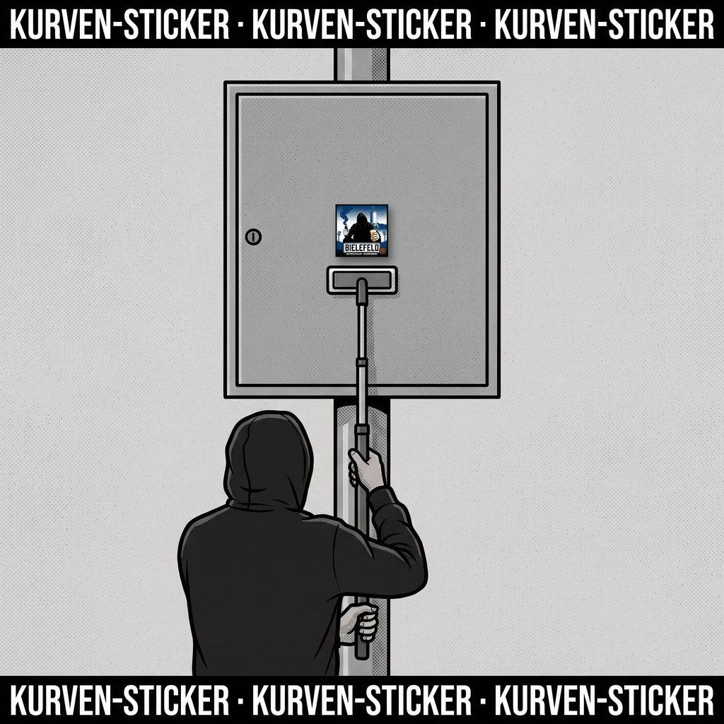 Bielefeld Ultra Sticker kaufen – Vinyl Sticker für die Kurve, wetterfest – mit 1m Teleskopstab