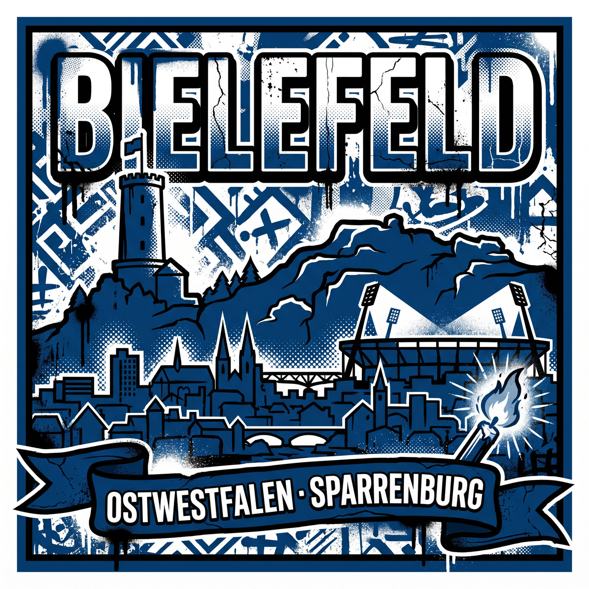 Fußball Sticker Bielefeld kaufen – Vinyl Sticker für die Kurve, wetterfest