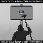 Fußball Aufkleber Bielefeld kaufen – Vinyl Sticker für die Kurve, wetterfest – mit Teleskop-Applikator