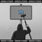Bochum Fußball Sticker kaufen – Vinyl Sticker für die Kurve, wetterfest – mit Teleskopstab