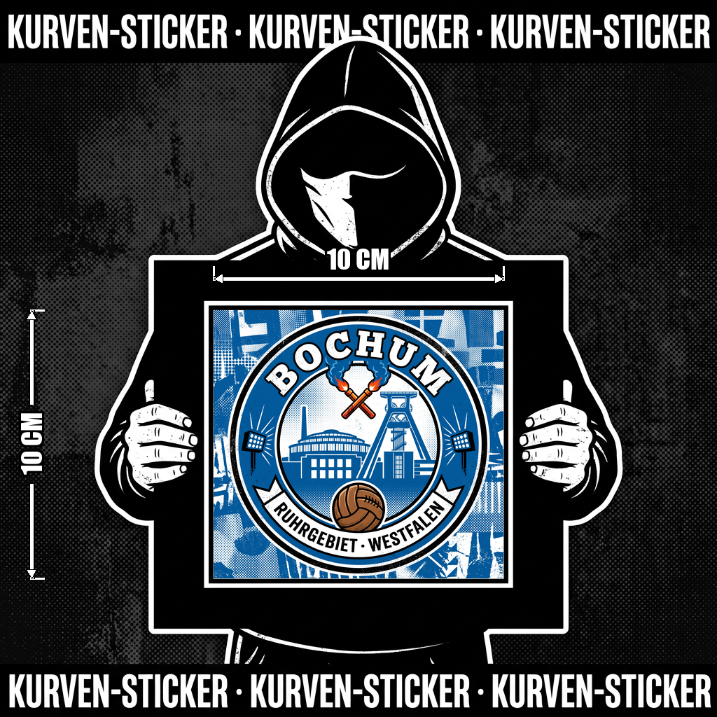 Bochum Fußball Aufkleber kaufen – Vinyl Sticker für die Kurve, wetterfest