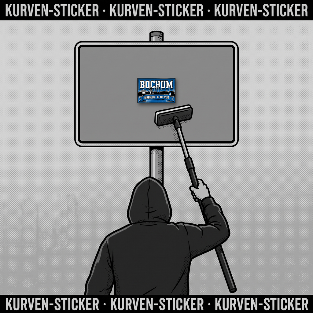 Ultra Bochum Aufkleber kaufen – Vinyl Sticker für die Kurve, wetterfest – mit 1m Aufkleberstab