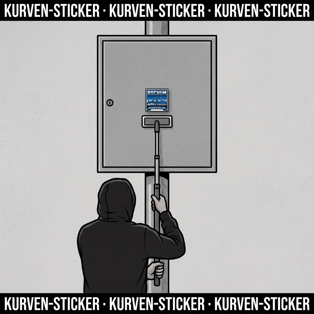 Fußball Sticker Bochum kaufen – Vinyl Sticker für die Kurve, wetterfest – mit Vinyl-Stickerstab