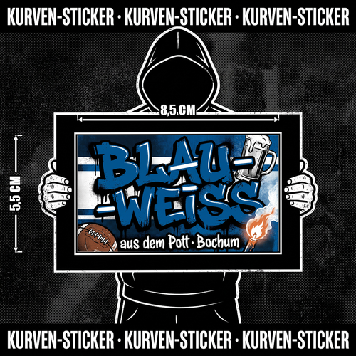 Fußball Aufkleber Bochum kaufen – Vinyl Sticker für die Kurve, wetterfest