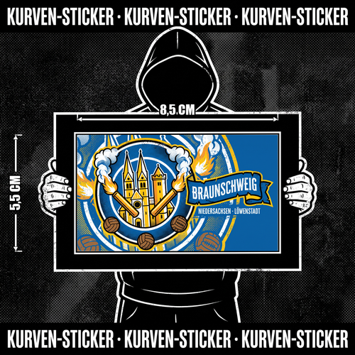 Braunschweig Ultra Aufkleber kaufen – Vinyl Sticker für die Kurve, wetterfest