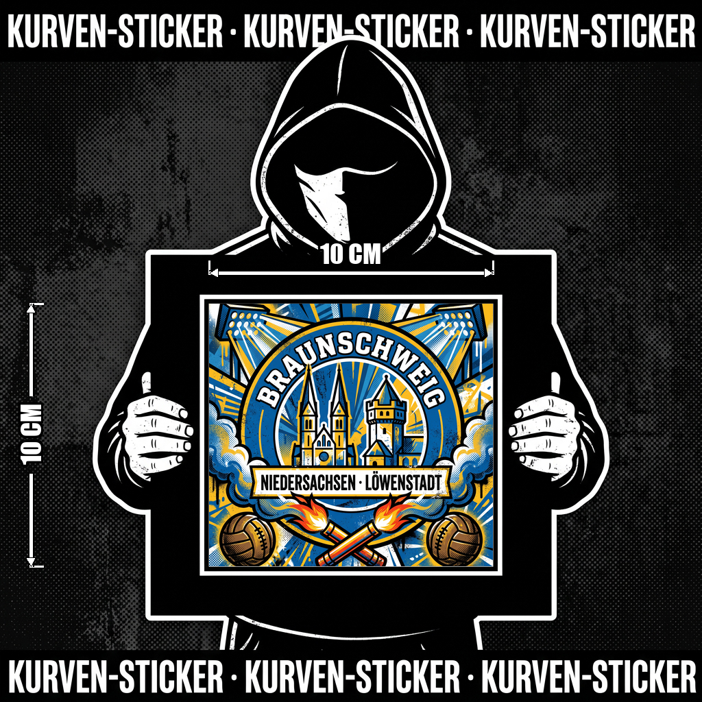 Braunschweig Fußball Aufkleber kaufen – Vinyl Sticker für die Kurve, wetterfest