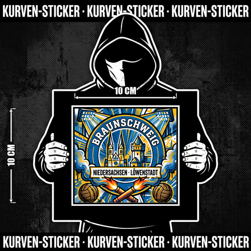 Braunschweig Fußball Aufkleber kaufen – Vinyl Sticker für die Kurve, wetterfest