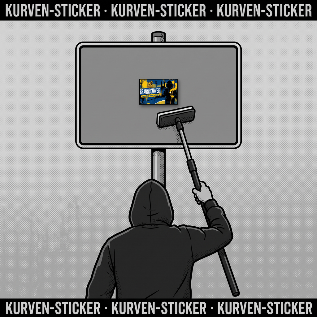 Ultra Sticker Braunschweig kaufen – Vinyl Sticker für die Kurve, wetterfest – mit Stickerstab