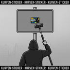 Ultra Sticker Braunschweig kaufen – Vinyl Sticker für die Kurve, wetterfest – mit Stickerstab