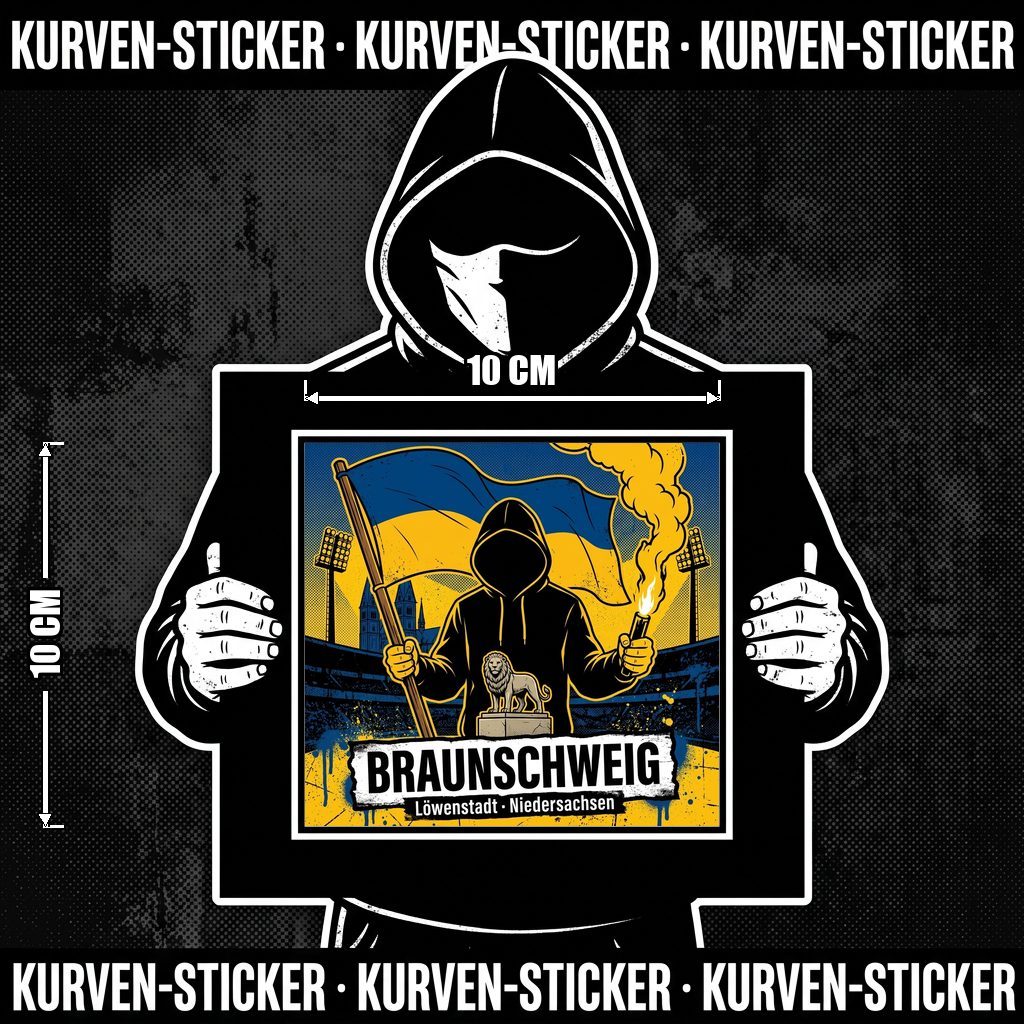 Ultra Aufkleber Braunschweig kaufen – Vinyl Sticker für die Kurve, wetterfest