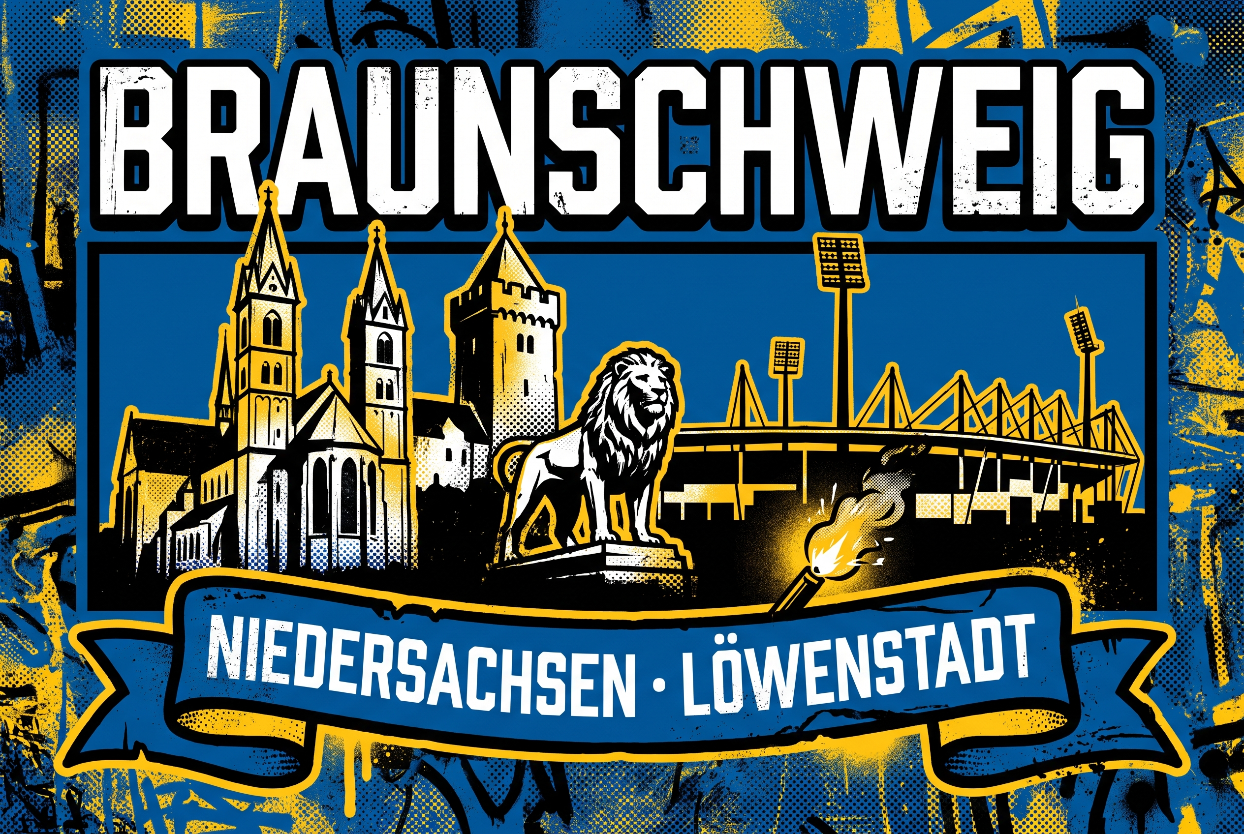 Fußball Aufkleber Braunschweig kaufen – Vinyl Sticker für die Kurve, wetterfest