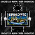 Fußball Aufkleber Braunschweig kaufen – Vinyl Sticker für die Kurve, wetterfest