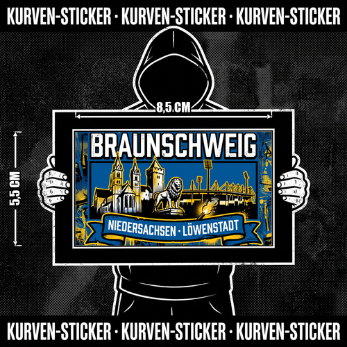 Fußball Aufkleber Braunschweig kaufen – Vinyl Sticker für die Kurve, wetterfest