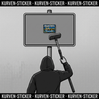 Fußball Aufkleber Braunschweig kaufen – Vinyl Sticker für die Kurve, wetterfest – mit 1m Aufkleberstab