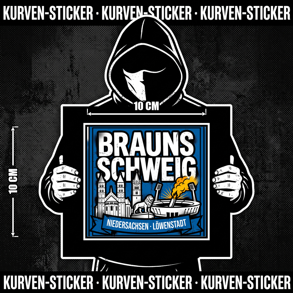 Braunschweig Ultra Sticker kaufen – Vinyl Sticker für die Kurve, wetterfest