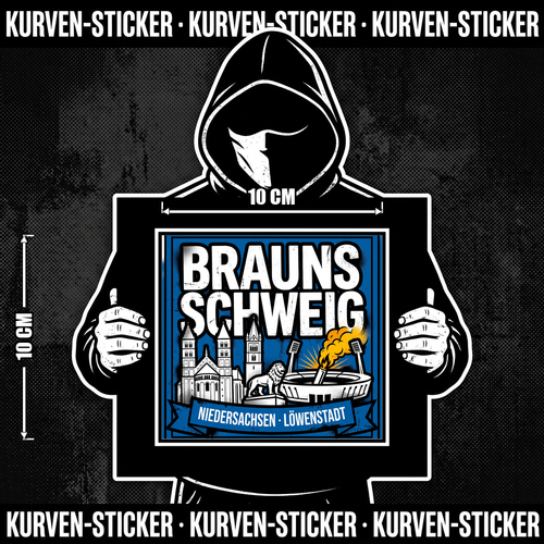 Braunschweig Ultra Sticker kaufen – Vinyl Sticker für die Kurve, wetterfest