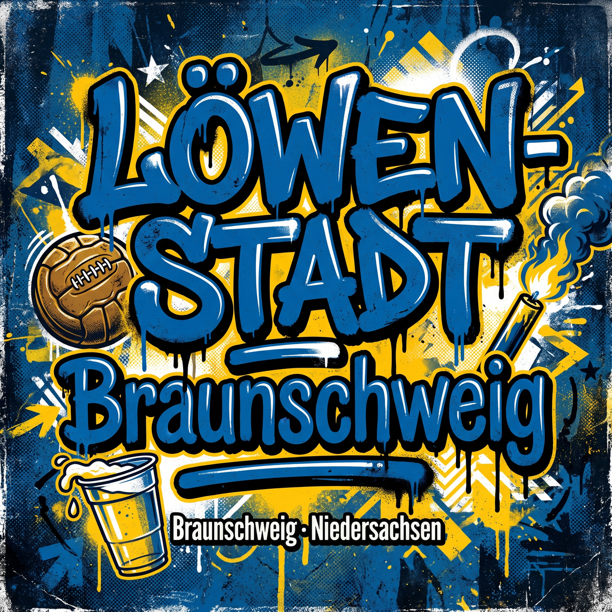 Fußball Sticker Braunschweig kaufen – Vinyl Sticker für die Kurve, wetterfest