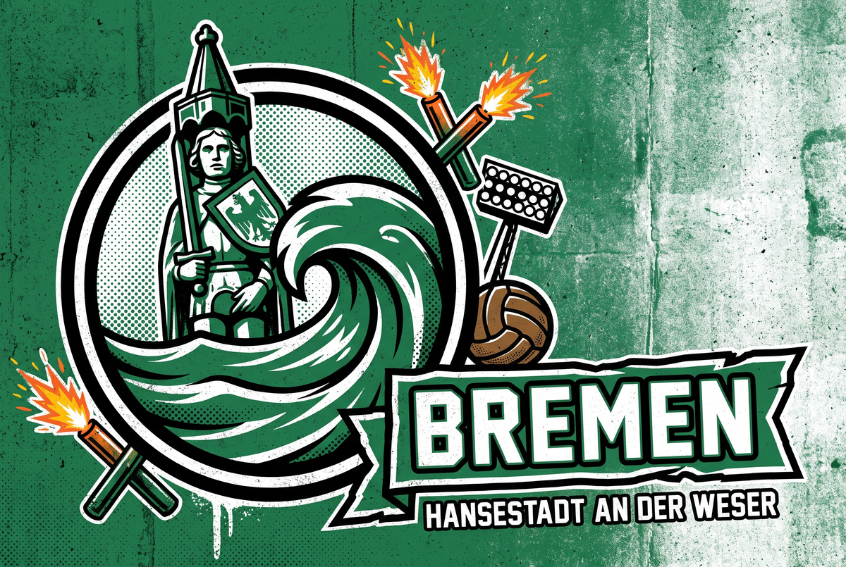 Fußball Aufkleber Bremen kaufen – Vinyl Sticker für die Kurve, wetterfest