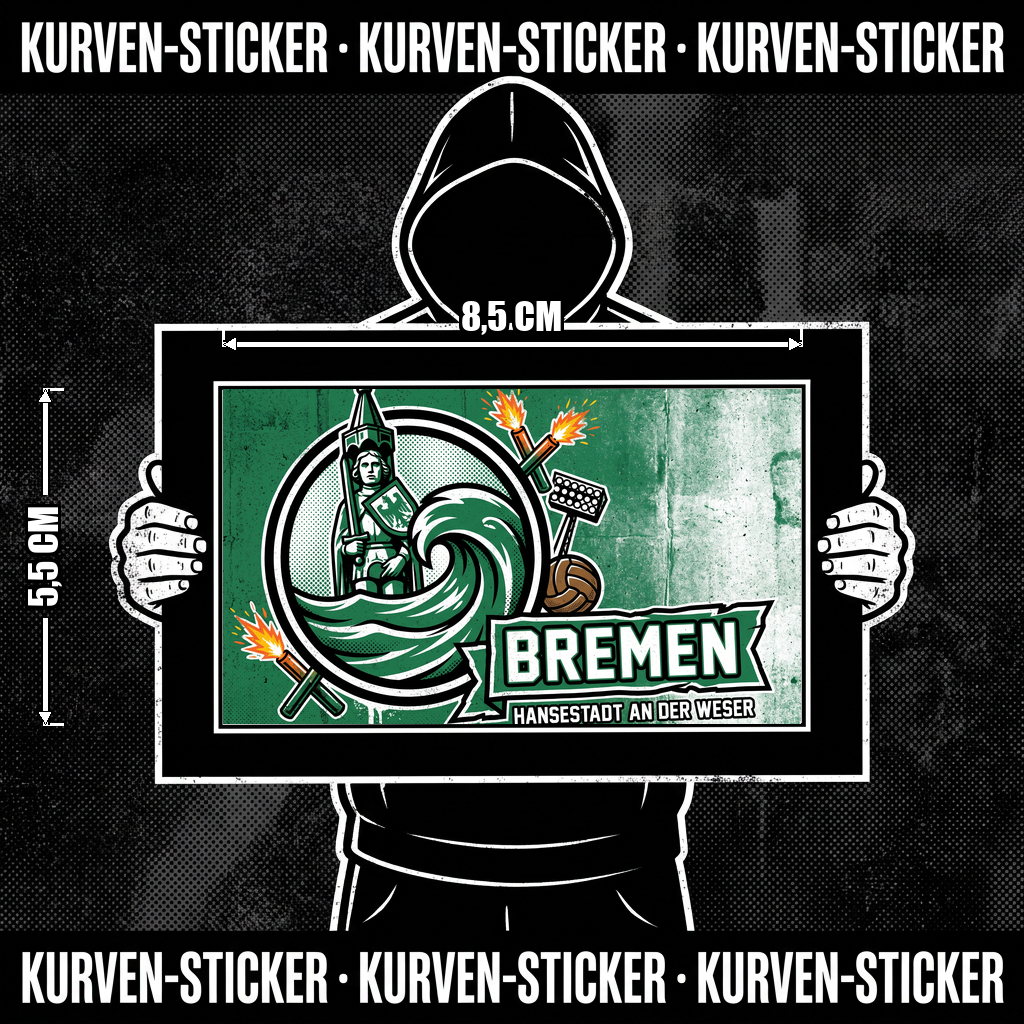 Fußball Aufkleber Bremen kaufen – Vinyl Sticker für die Kurve, wetterfest