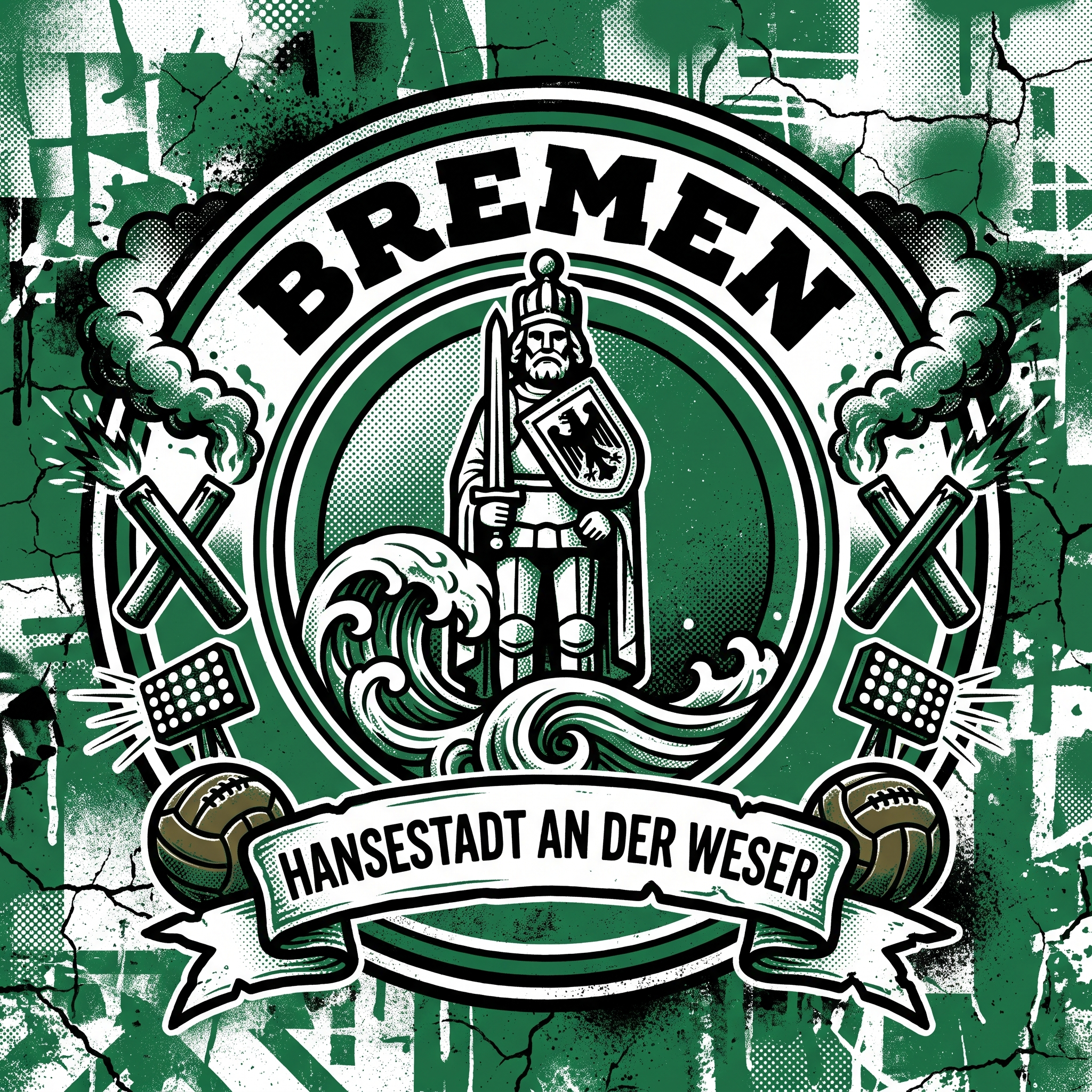 Fan Aufkleber Bremen für die Kurve kaufen – Vinyl Sticker wetterfest