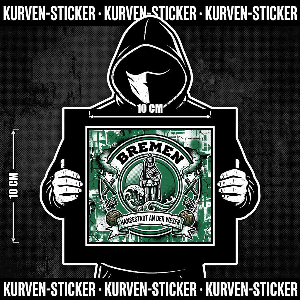 Fan Aufkleber Bremen für die Kurve kaufen – Vinyl Sticker wetterfest