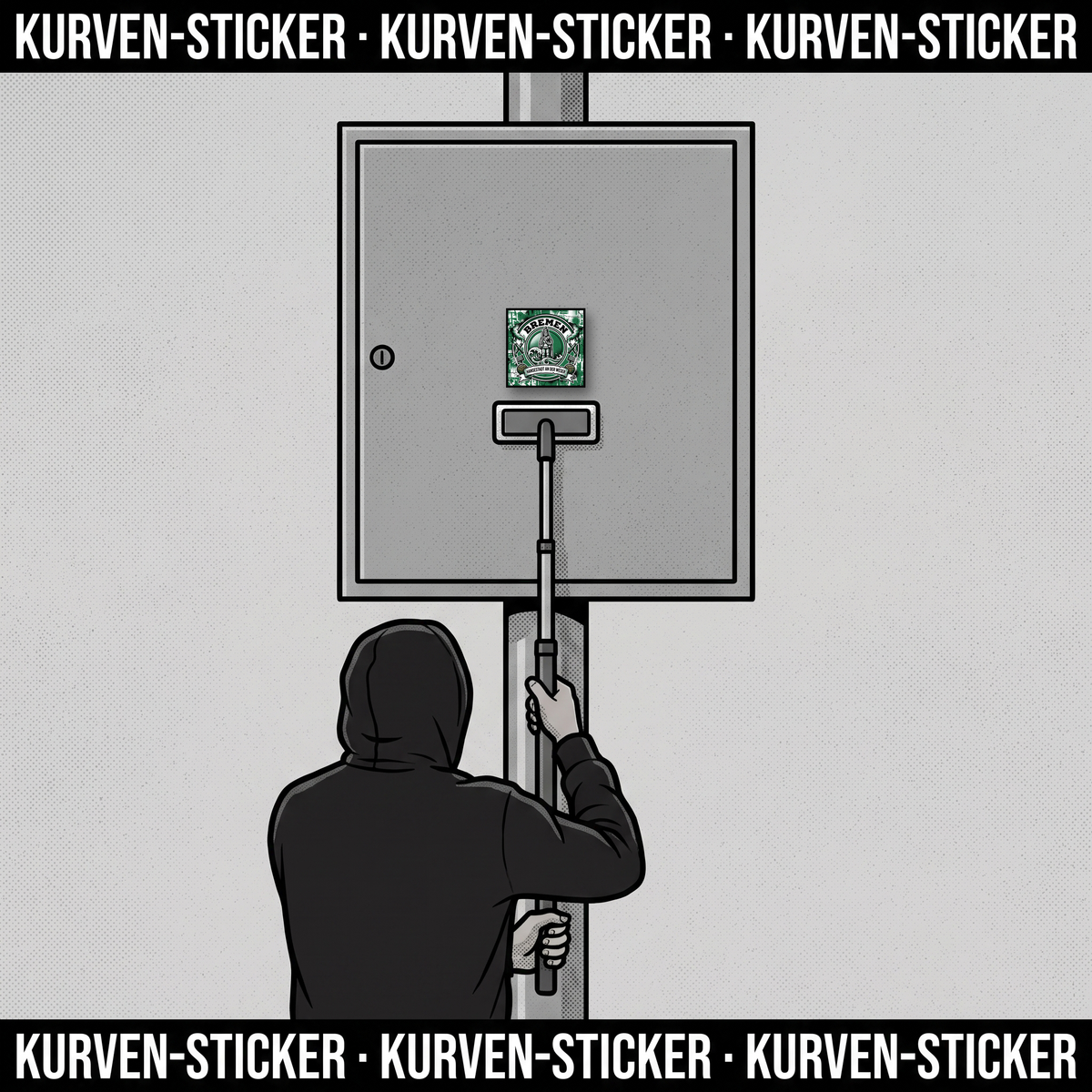 Fan Aufkleber Bremen für die Kurve kaufen – Vinyl Sticker wetterfest – mit Aufkleberstab