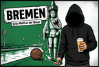 Fußball Sticker Bremen kaufen – Vinyl Sticker für die Kurve, wetterfest