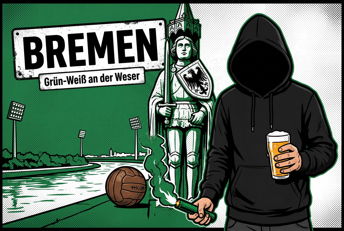 Fußball Sticker Bremen kaufen – Vinyl Sticker für die Kurve, wetterfest