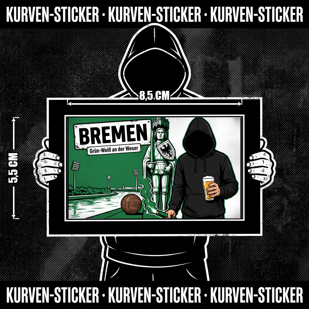 Fußball Sticker Bremen kaufen – Vinyl Sticker für die Kurve, wetterfest