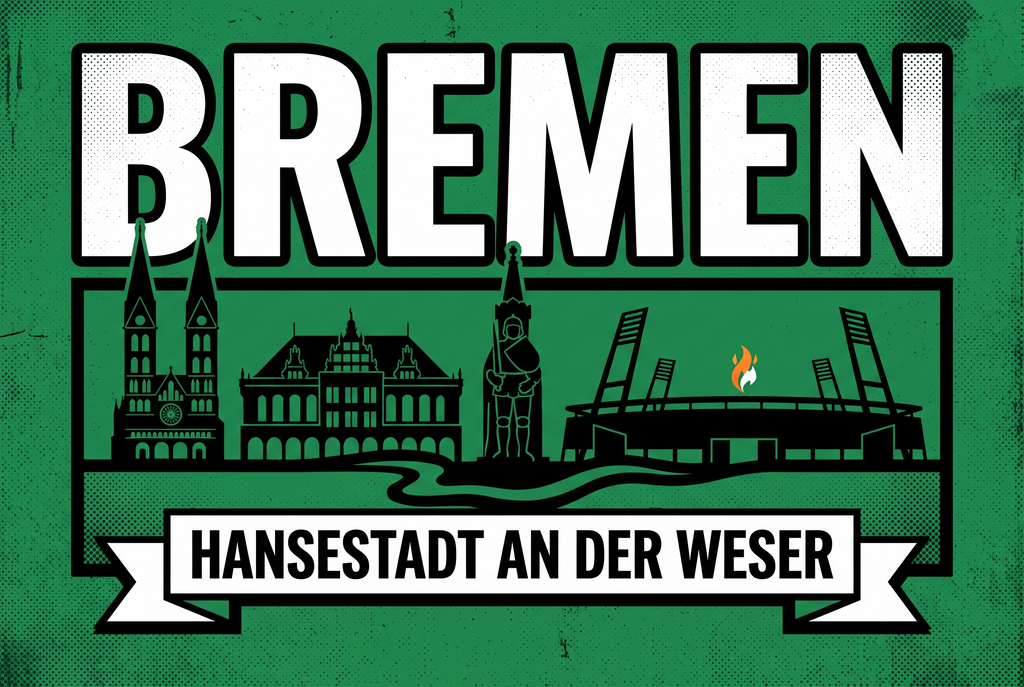 Bremen Fußball Aufkleber kaufen – Vinyl Sticker für die Kurve, wetterfest