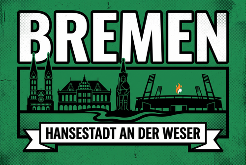 Bremen Fußball Aufkleber kaufen – Vinyl Sticker für die Kurve, wetterfest