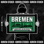 Bremen Fußball Aufkleber kaufen – Vinyl Sticker für die Kurve, wetterfest