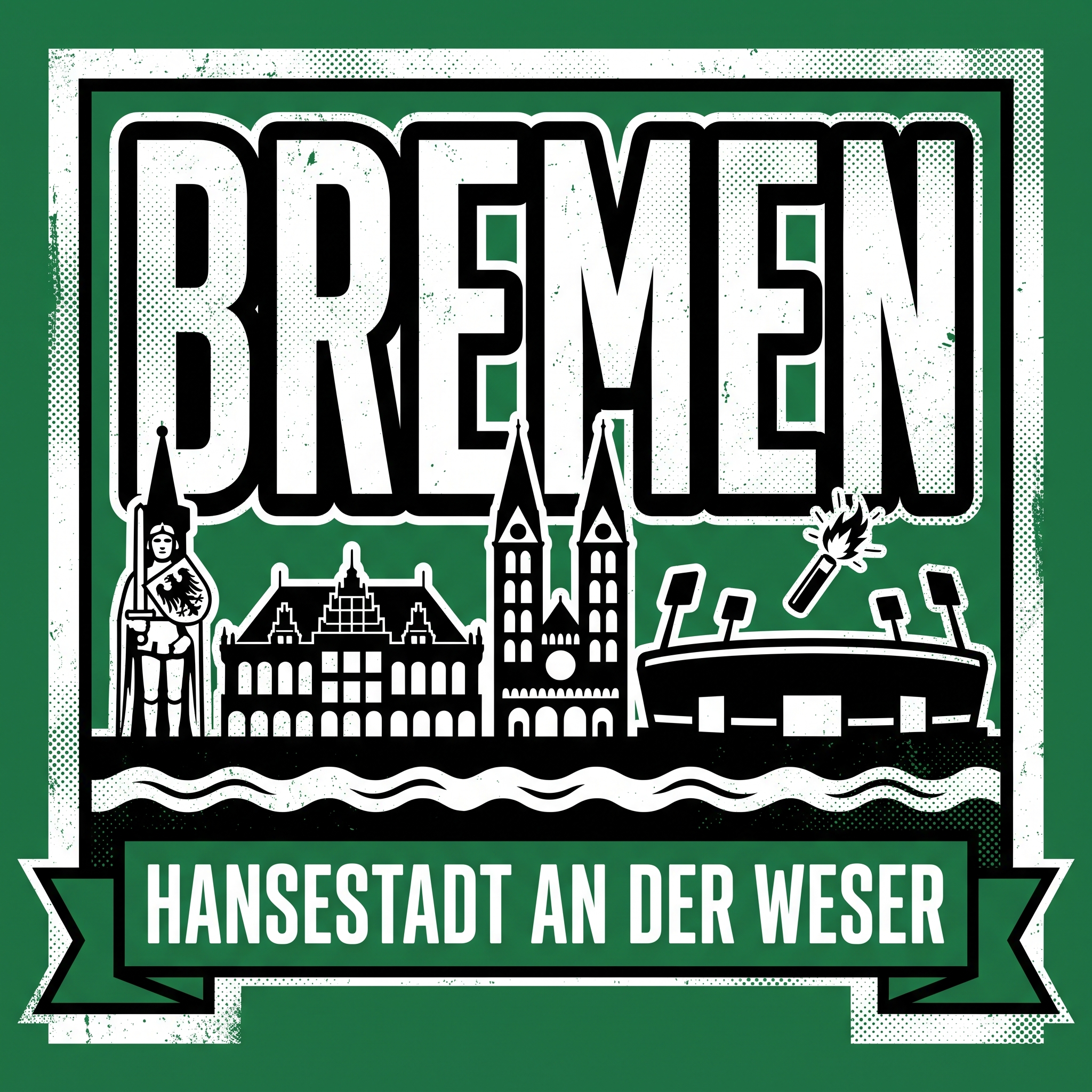 Bremen Ultra Aufkleber kaufen – Vinyl Sticker für die Kurve, wetterfest