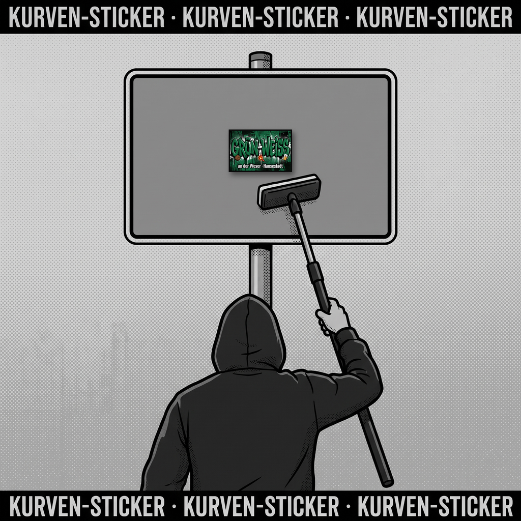 Bremen Ultra Sticker kaufen – Vinyl Sticker für die Kurve, wetterfest – mit Teleskop-Applikator