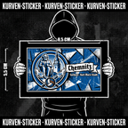Chemnitz Ultra Aufkleber kaufen – Vinyl Sticker für die Kurve, wetterfest – Charakter haelt den Sticker