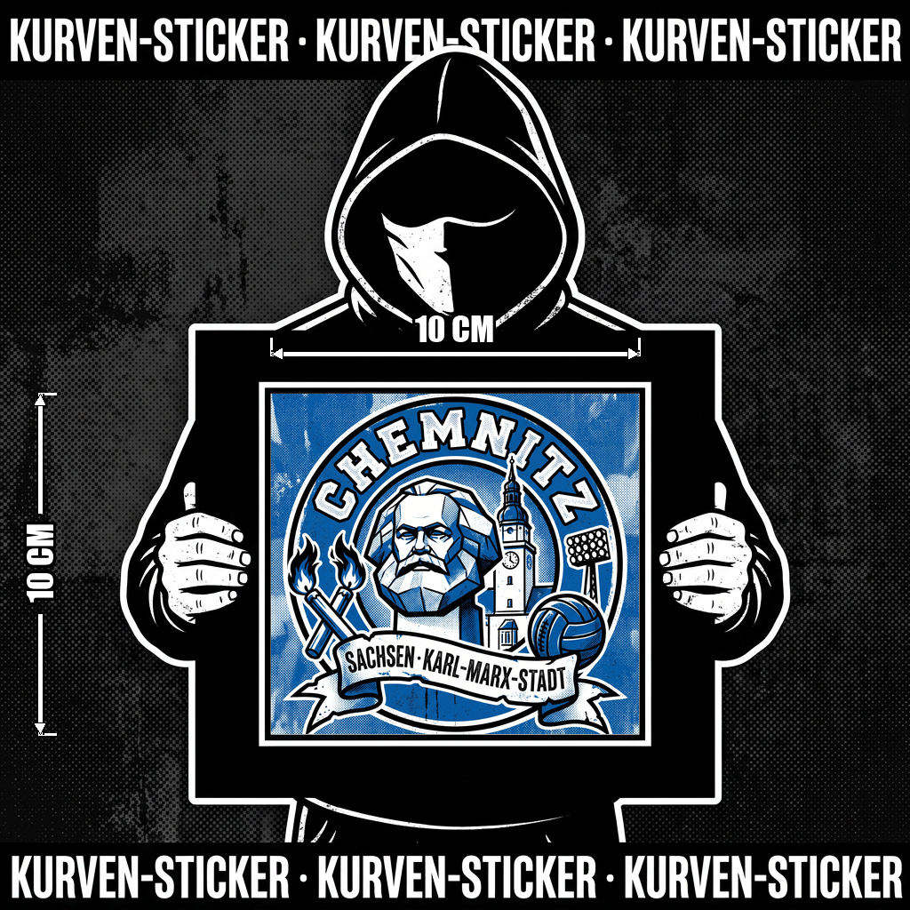 Ultra Sticker Chemnitz kaufen – Vinyl Sticker für die Kurve, wetterfest – Charakter haelt den Sticker